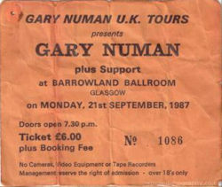 Glasgow Ticket 1987